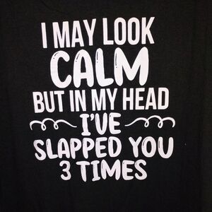 Witty Black Short Sleeve Tee PTP 23"